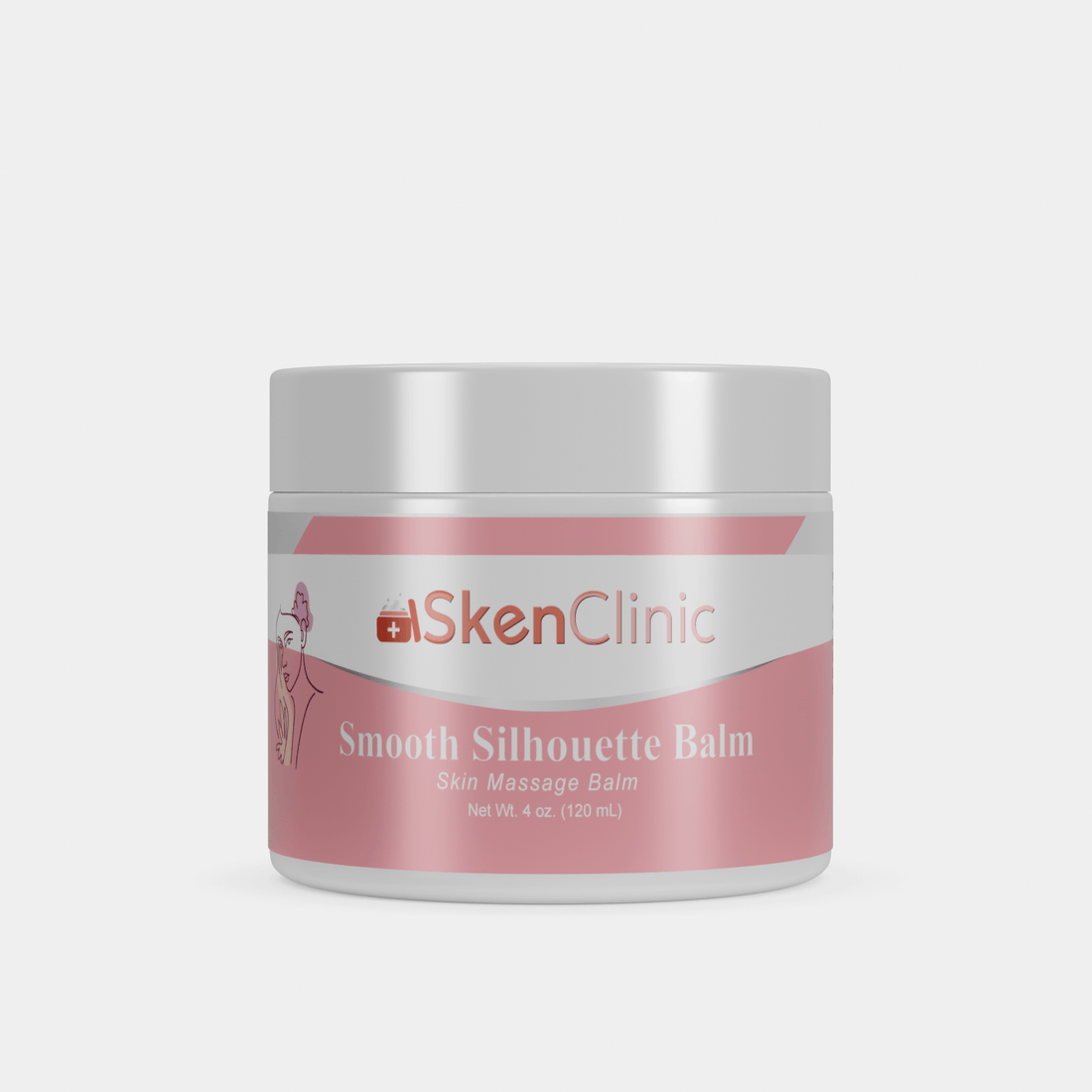 Smooth Silhouette Balm in a sleek jar, designed to firm and hydrate skin